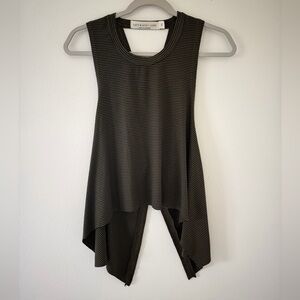 Anthropologie Saltwater Luxe Ribbed Hi Low Criss Cross Back Tank size xs